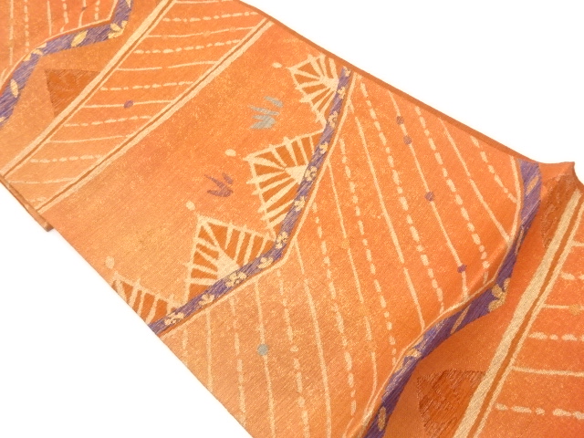 リサイクル　抽象模様織出し袋帯